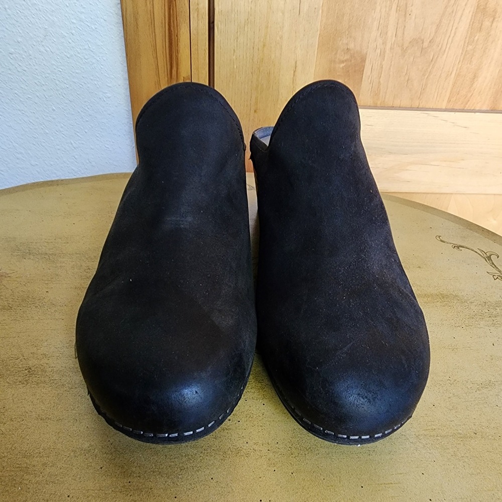 Dansko EU 42 US 11.5 12 Black Leather Clog Mule Slip On Minimalist Comfort Shoes - Picture 3 of 7
